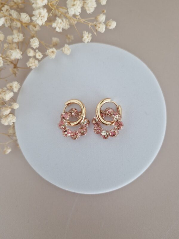 Créoles Sunbloom rose gold