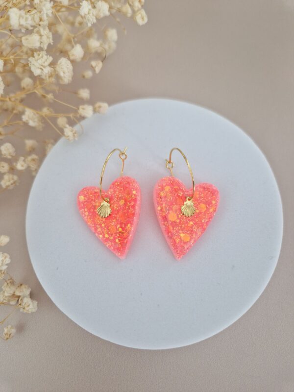 Boucles d'oreilles Lili pêche – Image 2