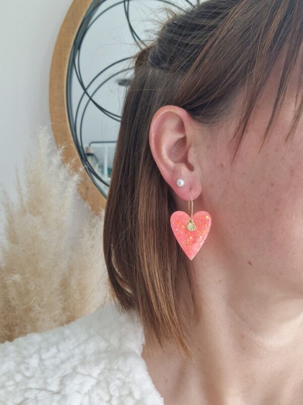 Boucles d'oreilles Lili pêche – Image 3