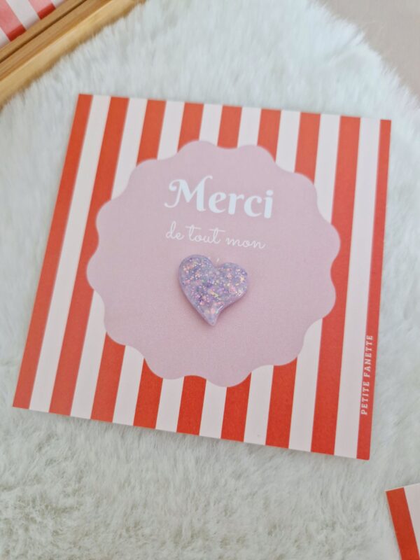 Pin's Coeur lavande – Image 2