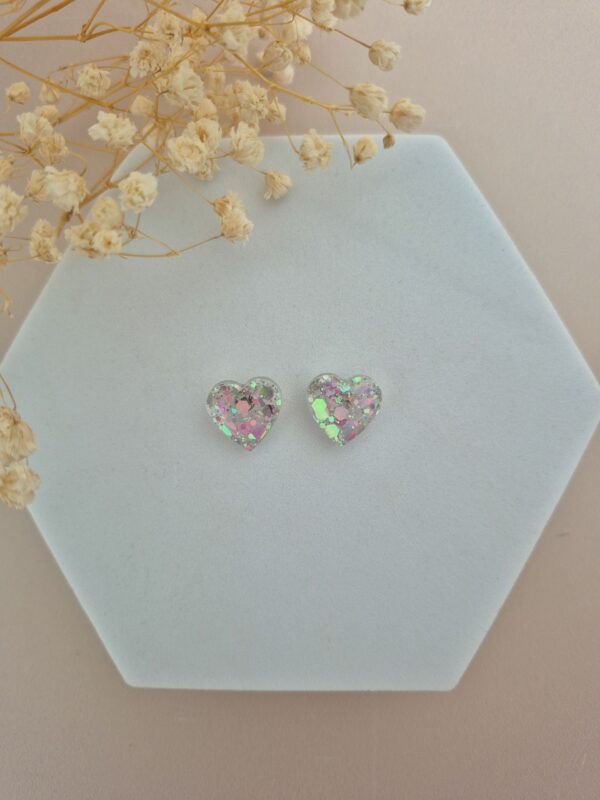 Boucles d'oreilles Disco coeur