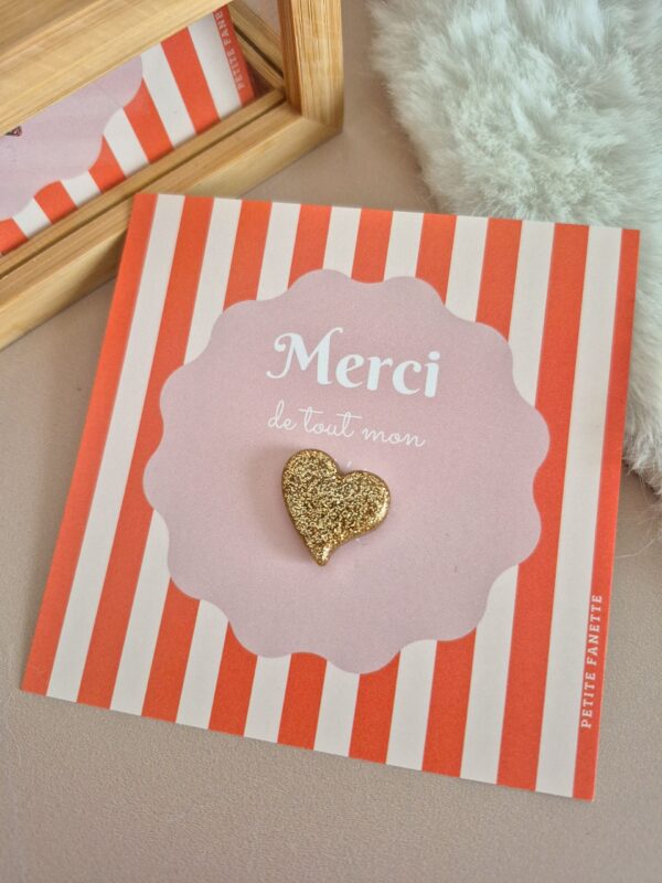 Pin's Coeur Gold – Image 2