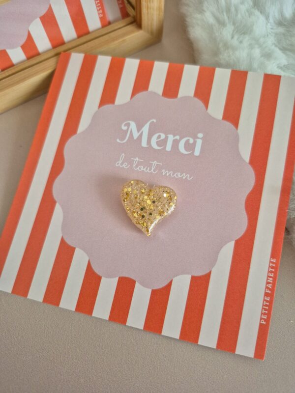 Pin's Coeur Nacre doré – Image 2