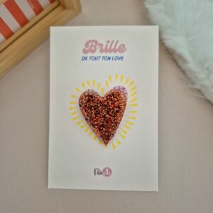 Broche Love Noisette