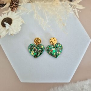 Boucles d'oreilles Anna Lichen Doré