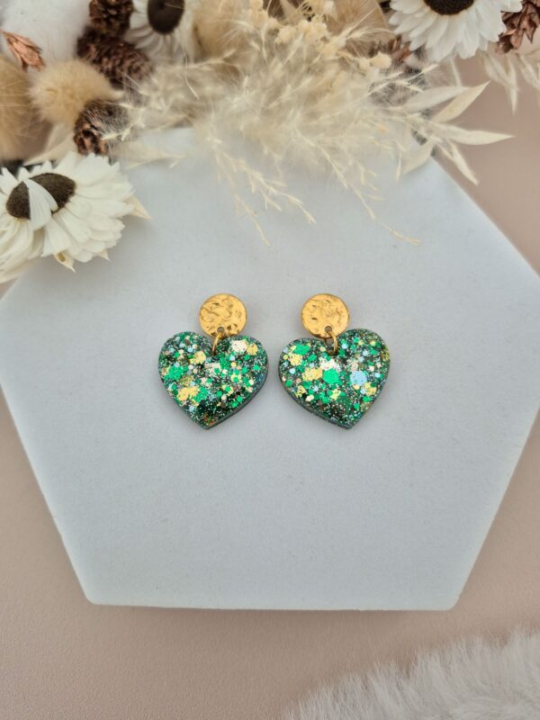 Boucles d'oreilles Anna Lichen Doré – Image 2