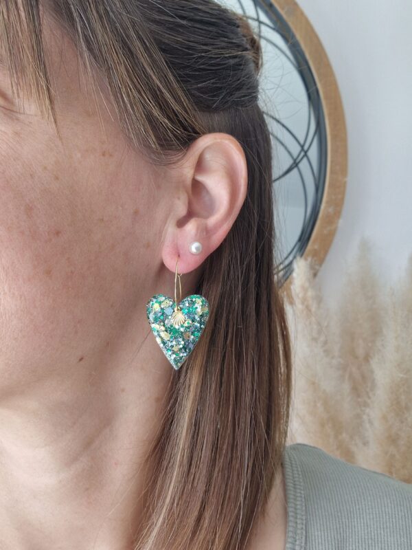 Boucles d'oreilles Lili Lichen Doré – Image 3