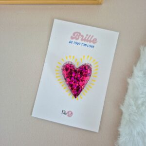 Broche Love Groseille
