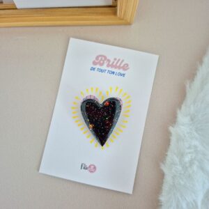 Broche Love Black