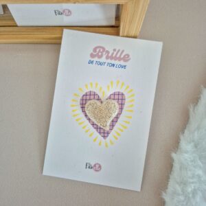 Pin's Coeur Nacre doré