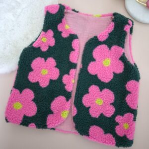 Gilet Fourrure Flowers