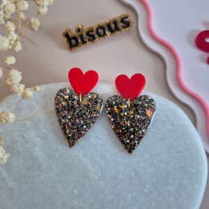 Boucles d'oreilles Lili Black Gold