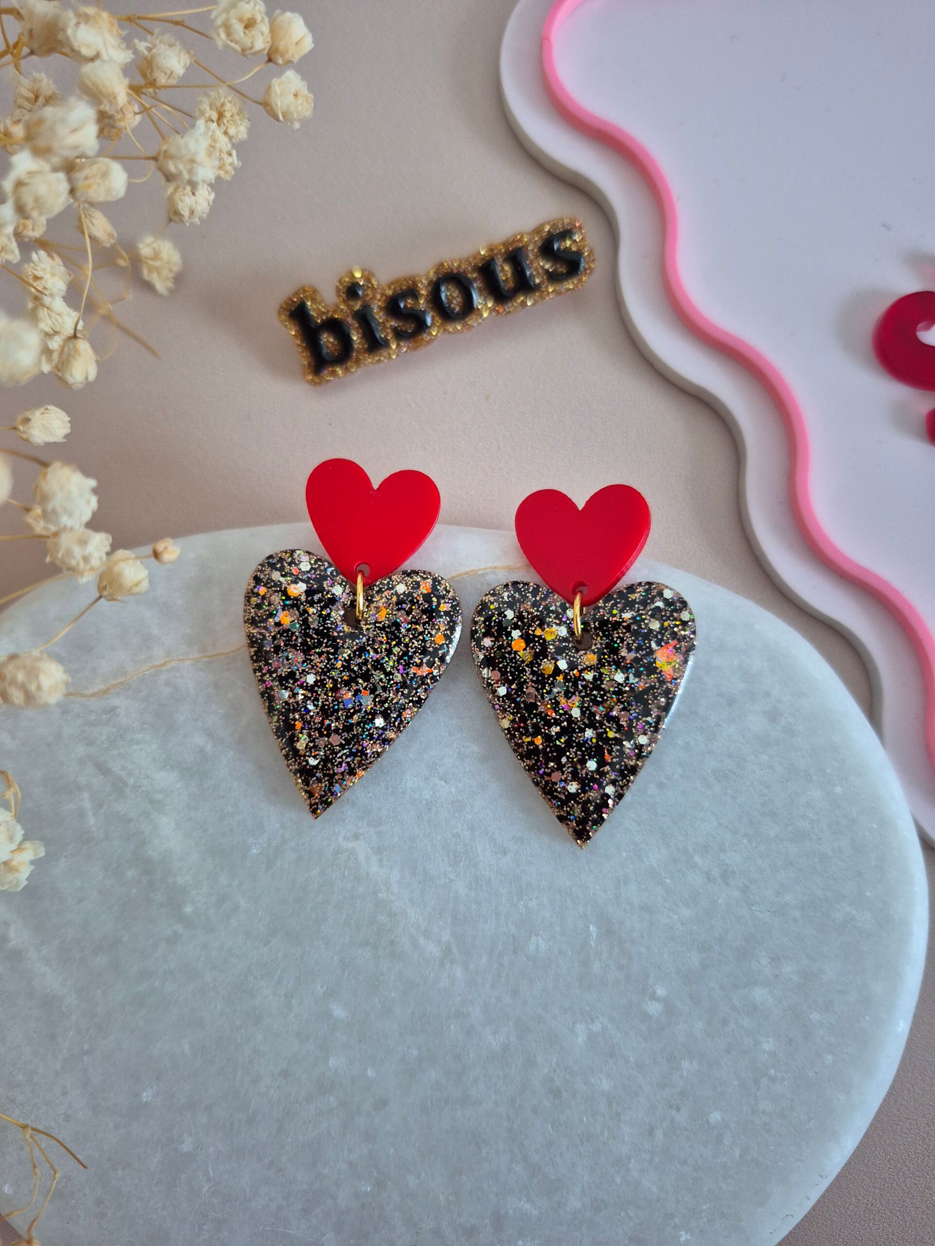 Boucles d'oreilles Lili Black Gold