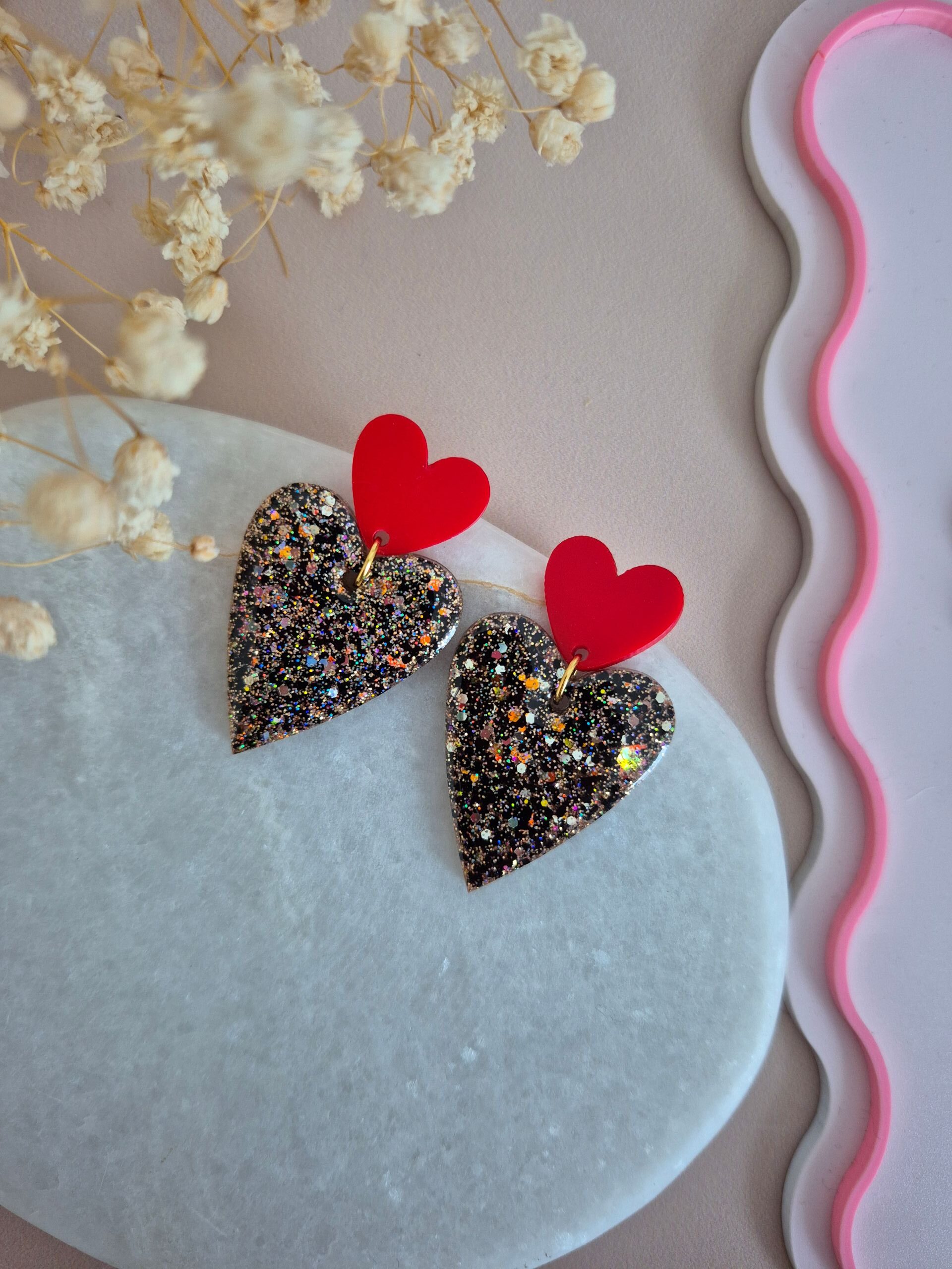 Boucles d'oreilles Lili Black Gold – Image 2