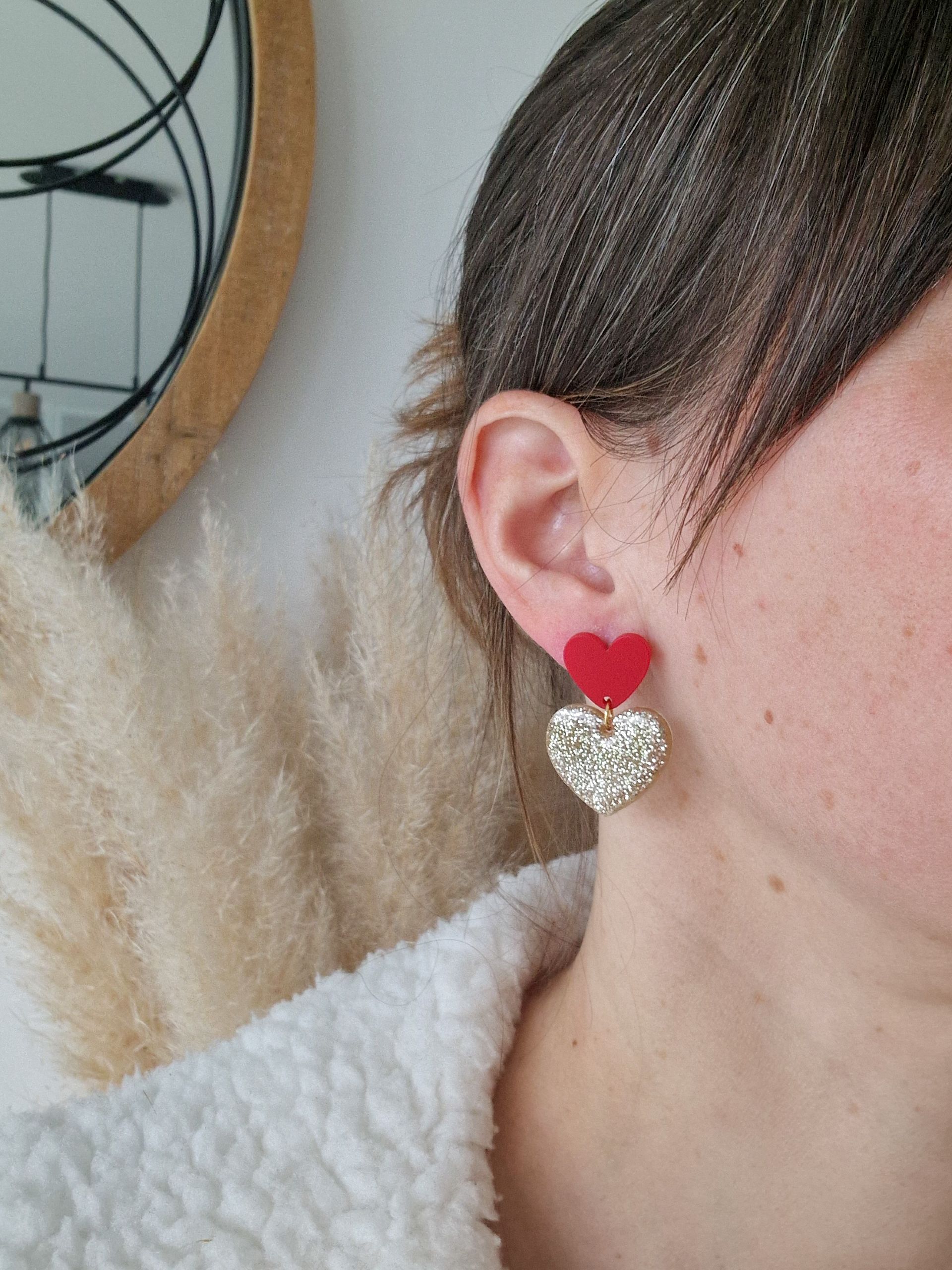 Boucles d'oreilles Anna Love Gold – Image 3