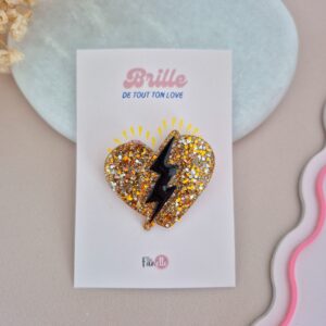 Broche Etincelle Black Gold