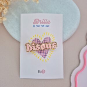 Broche Bisous Rose Poudré