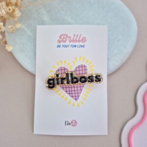 Broche Girlboss Black Gold