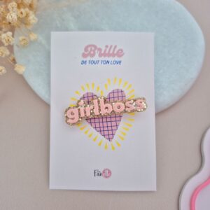 Broche Girlboss Rose Poudré