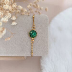 Bracelet Céleste Lichen doré