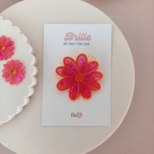 Broche Fleur Rosa