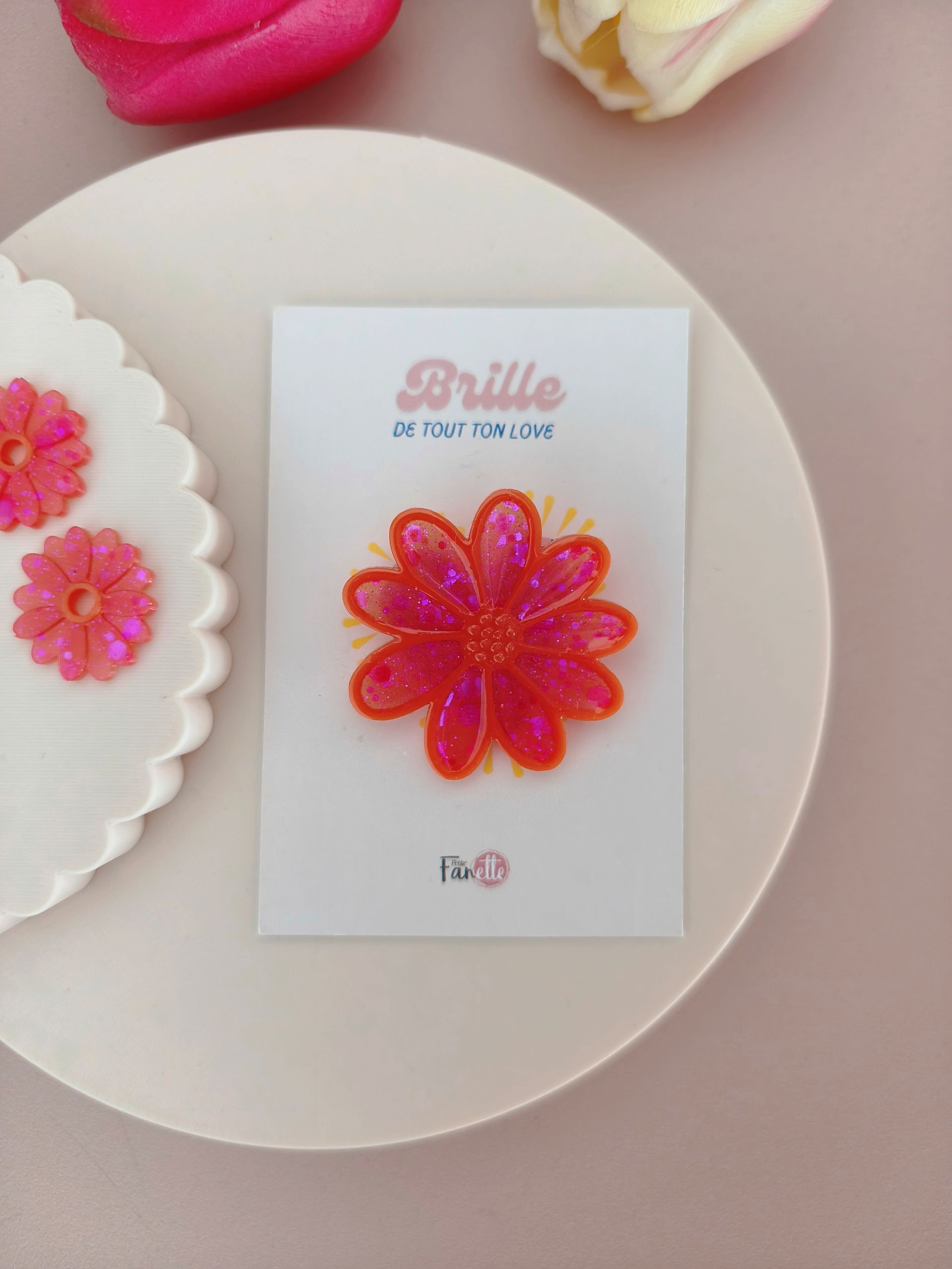Broche Fleur Rosa
