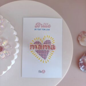 Broche Mama Perle marine