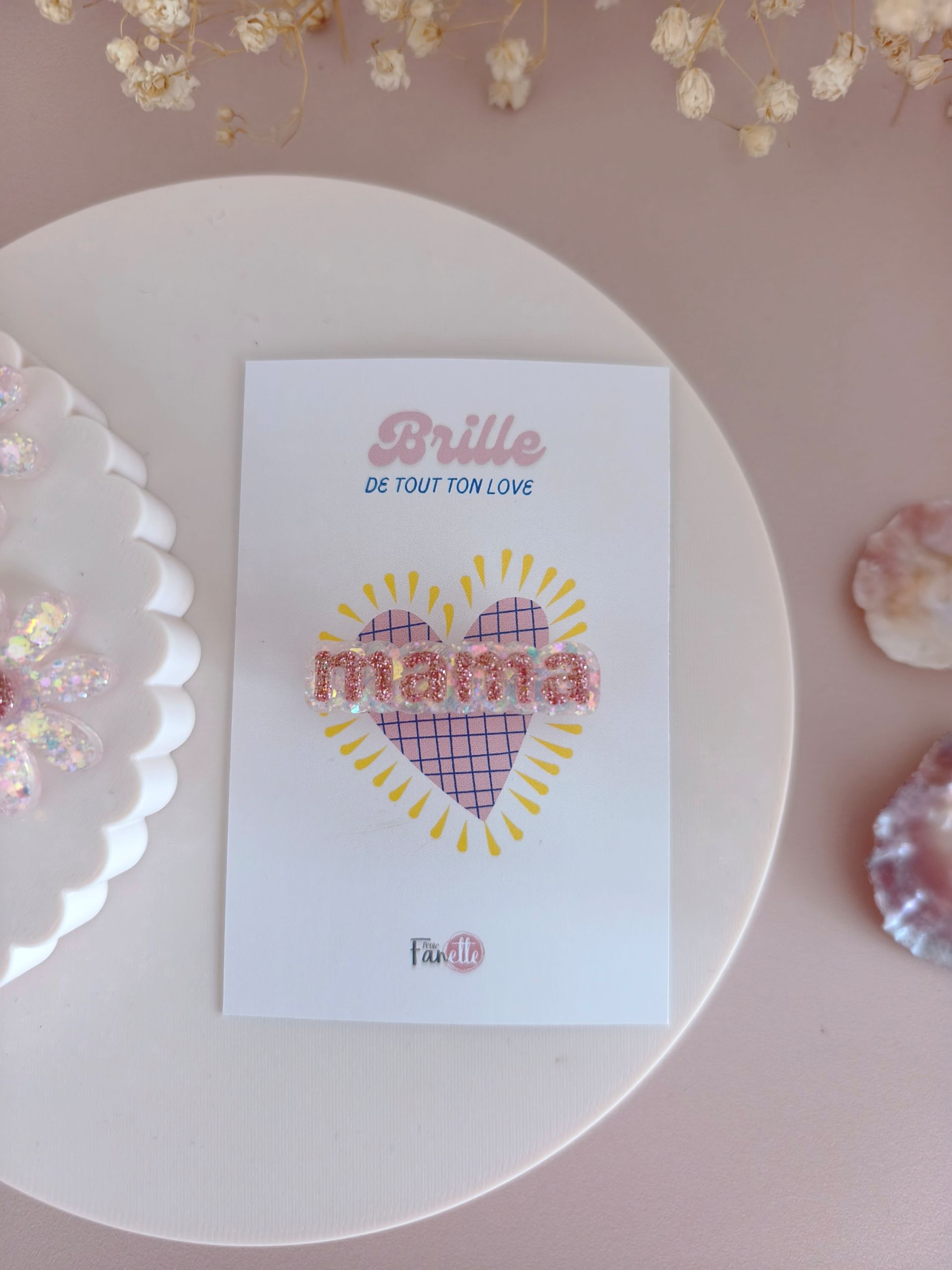 Broche Mama Perle marine – Image 2